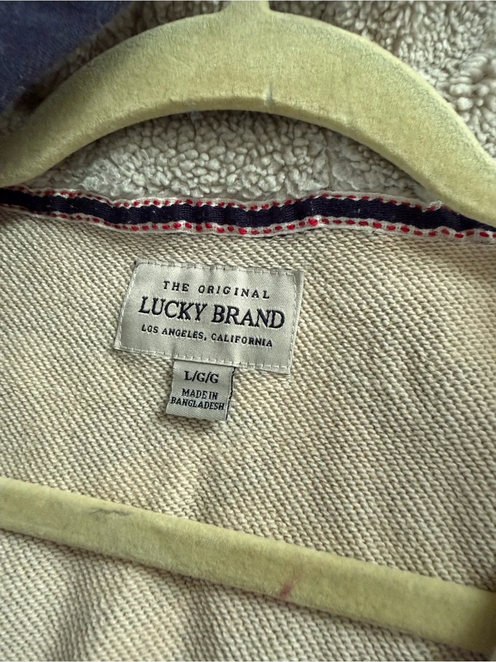 Lucky Brand Zip Up Navy Blue Hoodie